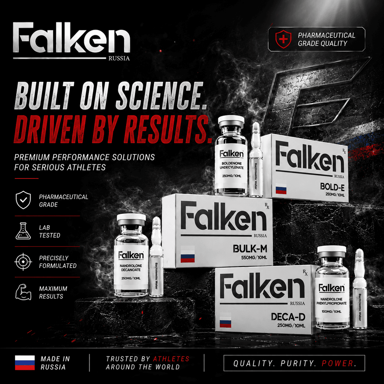 Falken Russia built on science product artwork